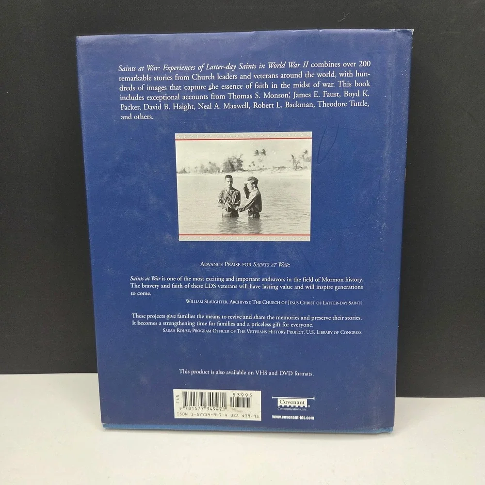 Covenant Saints at War WWII LDS History Hardcover Freeman Wright 2001 Blue